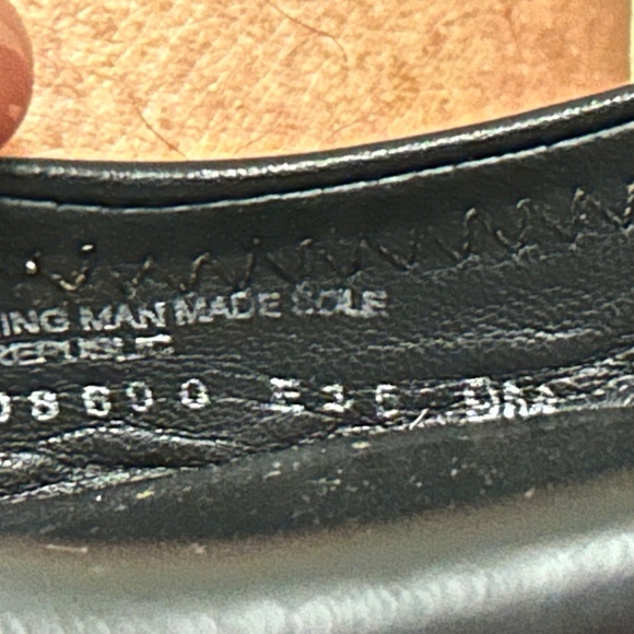 TORY BURCH WOMEN'S BLACK LEATHER LOGO BALLET FLATS SHOES 9 - Picture 9 of 11